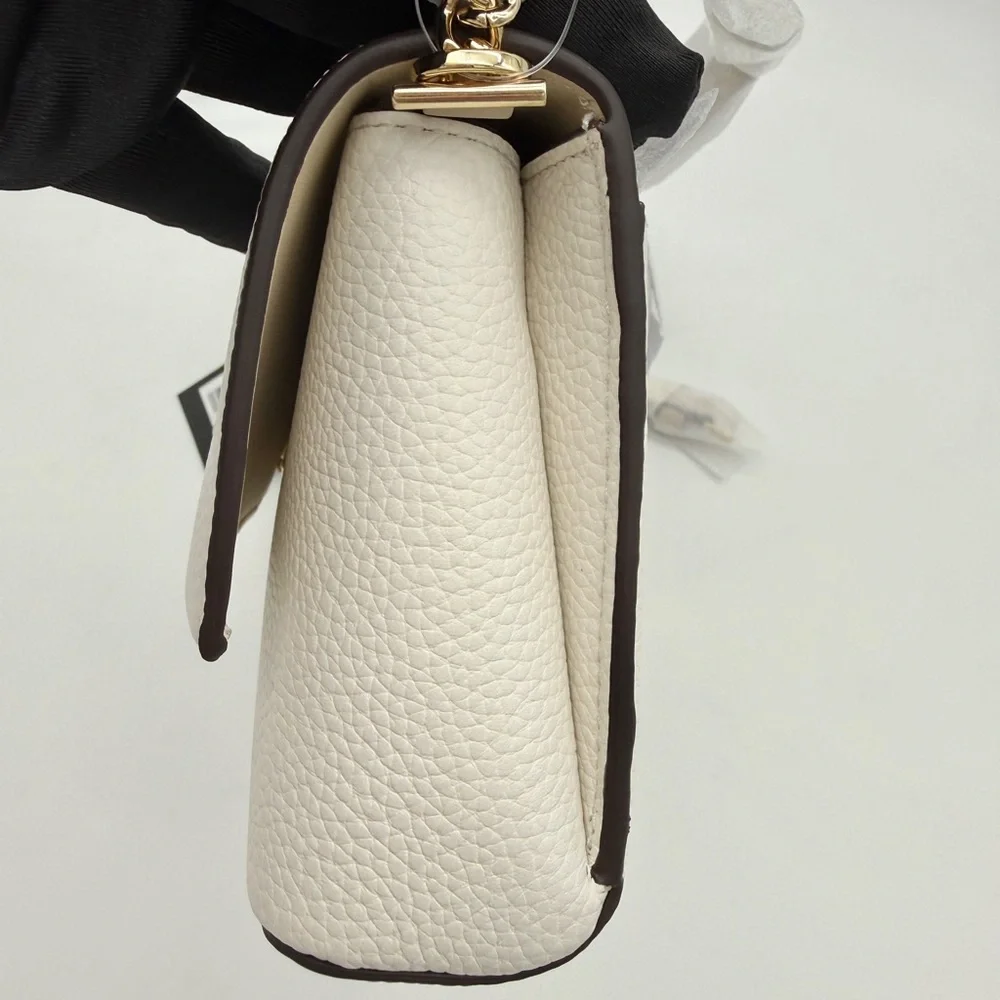 Kate Spade Knott Colorblocked Flap Chain Crossbody Light Cream Multi